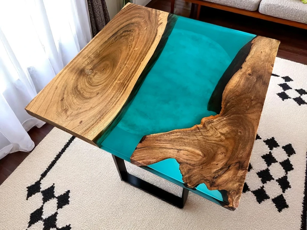 Clear Epoxy Square Table Top – Perfect for Any Room